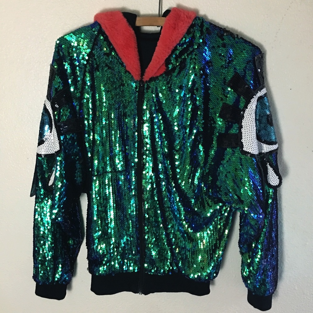 Mermaid third eye sequin festival jacket 💓👁✨